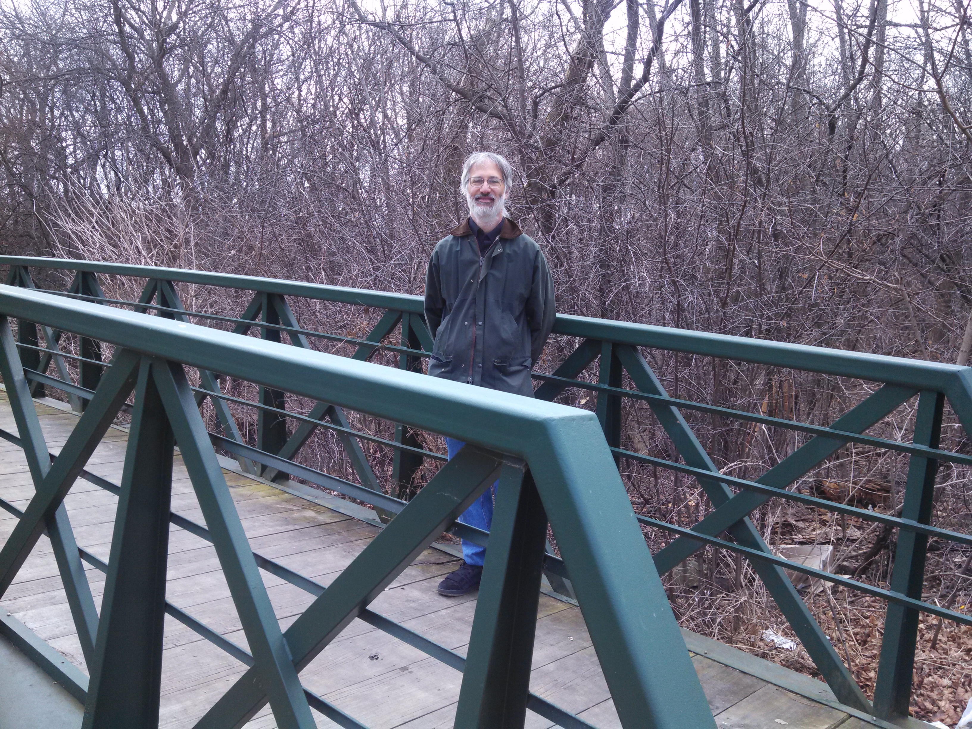 Barry on a bridge